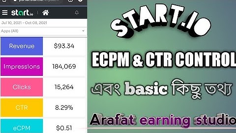 How to control CTR and ECPM of start io.