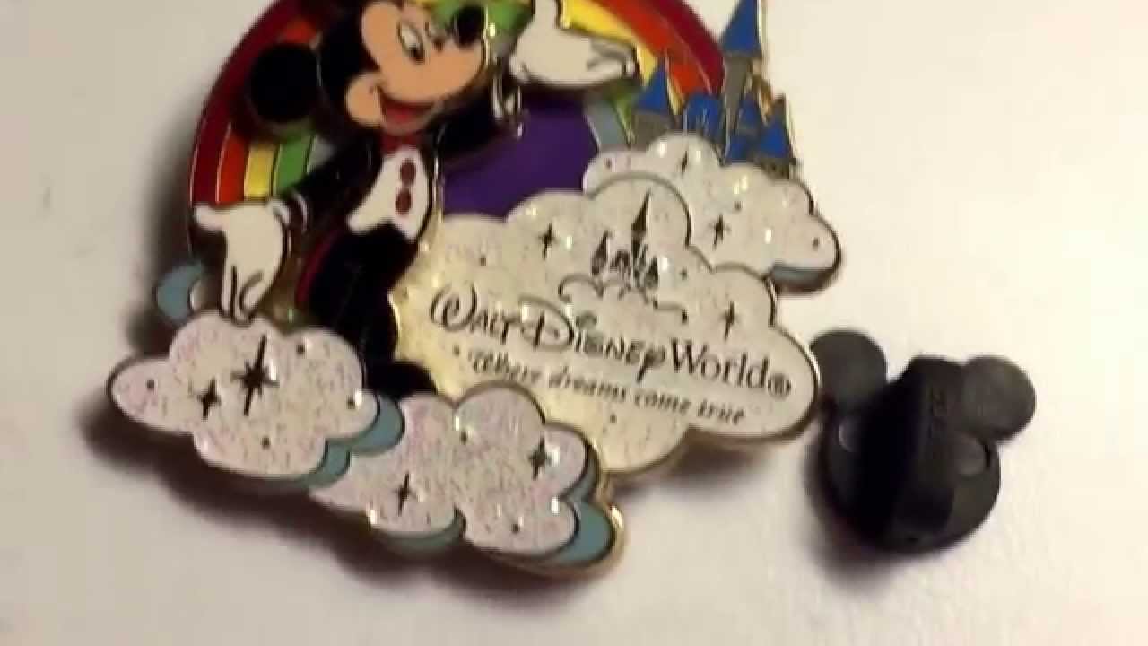 MICKEY "Where dreams come true" rainbow WDW Disney World LE 1500 video review Disney Trading Pin