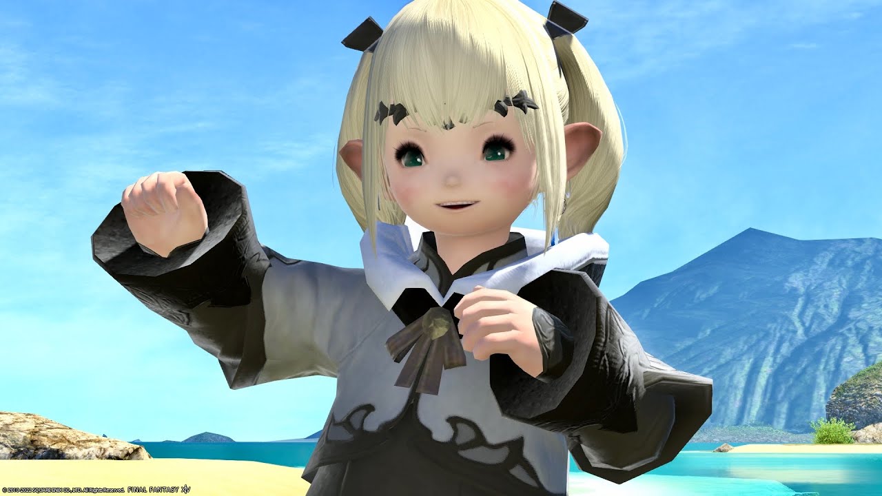 白魔道士のAF1装備と闇の戦士ラミット（ラミミ）のコスプレ