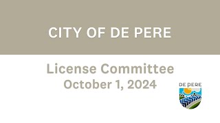 City of De Pere License Committee - October 1, 2024