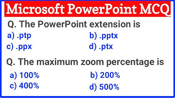 MS PowerPoint MCQ Questions and Answers | MS PowerPoint MCQ in hindi