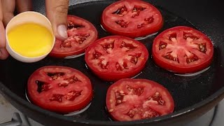 1 Tomato with 3 eggs! Quick breakfast in 5 minutes. Super easy and delicious omelet recipe