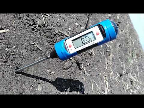 Измерение температуры почвы