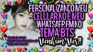 •••PERSONALIZANDO MEU CELULAR E MEU WHATSAPP FM NO TEMA BTS••• (Venham ver!!) screenshot 4