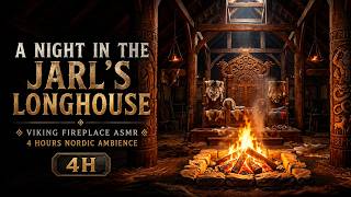 Inside a Viking Jarl’s Longhouse 🔥 4 Hours of Crackling Fire & Nordic Ambience screenshot 4