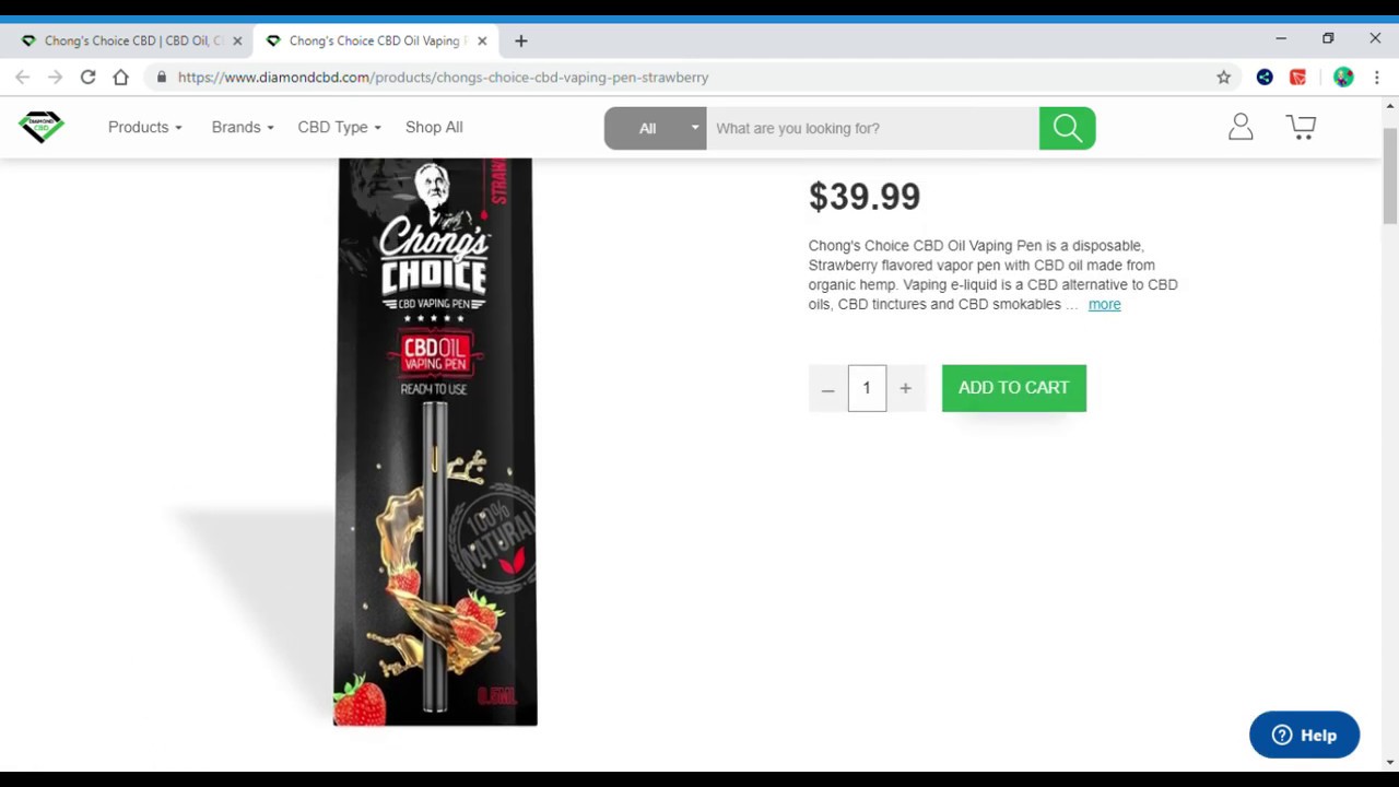 Chong's Choicev CBD [Vaping Pen] - Strawberry