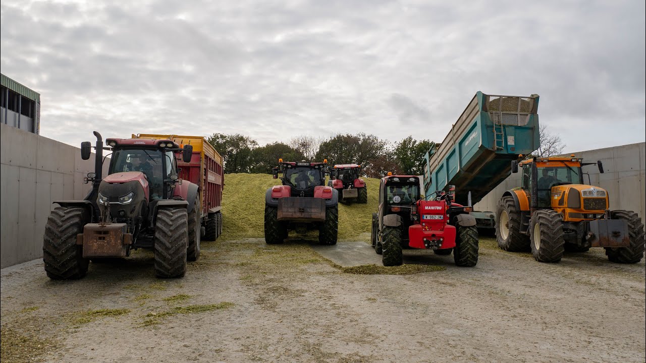 🌽🌽Une journée d'ensilage à Kerollet | silo de 115 hectares | doublé de 10 rangs | Manitou Mlt 841