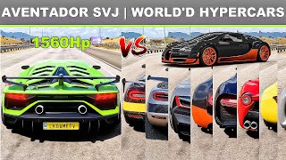 1560Hp Aventador Svj Vs The World's Hypercars - Forza Horizon 5 | Drag Race Battle