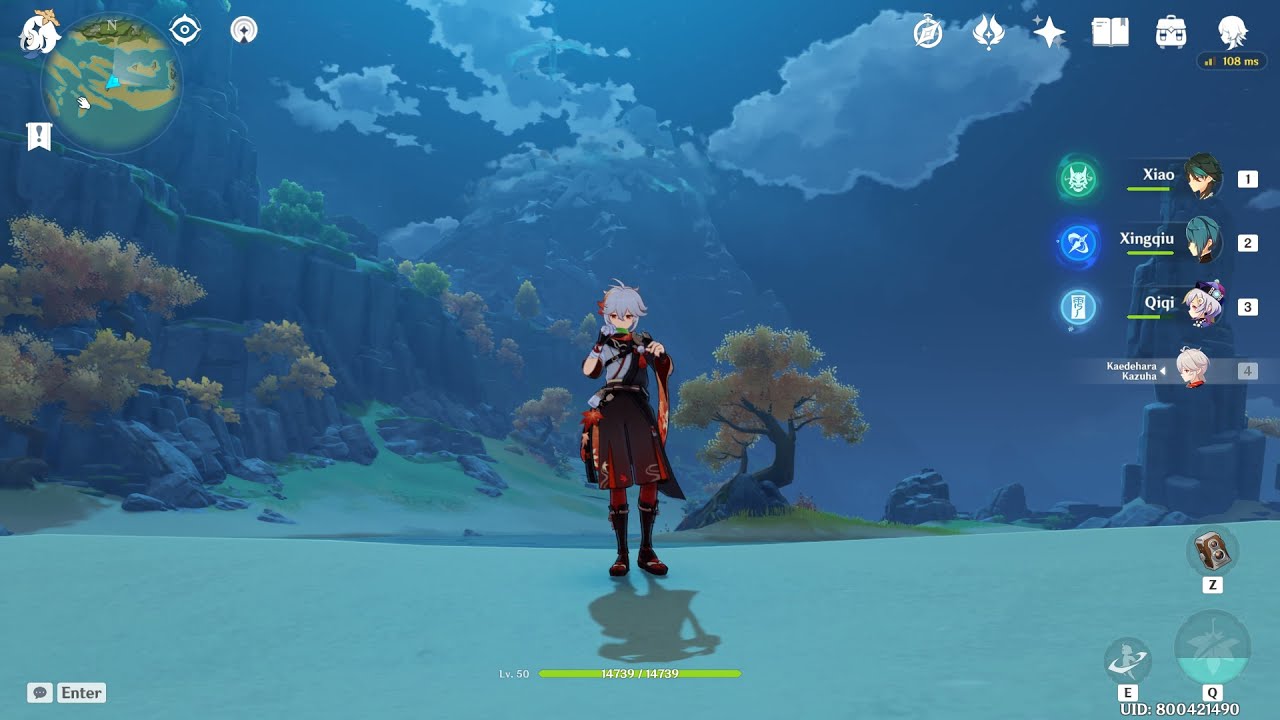 Kazuha sheathes his sword right after his elemental skill animation ends - Genshin Impact