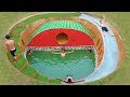 How To Build Underground Swimming Pool Water Slide Around Secret Underground Watermelon House