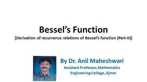 Derivation of recurrence relations of Bessel