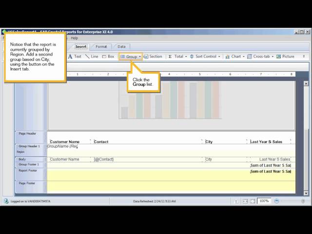 Reorder the groups in a report: Crystal Reports for enterprise 4.x