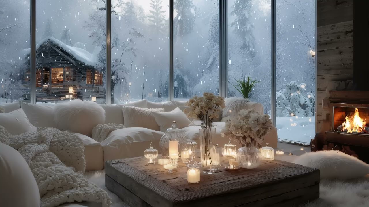 Relaxing Piano and Fire Sounds 🎹 Cozy Fireplace Ambience for Stress Relief and Sleep