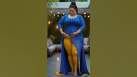 Stunning Plus-Size Fashion in Royal Blue ✨💃 | #Shorts #CurvyStyle #PlusSizeFashion