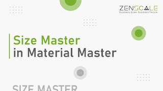 Size Master in Material Master | Zenscale