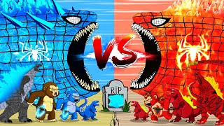 R.I.P Baby Bloop 😢!!! Team Godzilla & Kong, Bloop ICE Vs Kong Fire & Bloop Fire: Who Will Win?