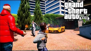 GTA 5 MOD VITA REALE DA BAMBINO #47  RONALDO JR & SFERA EBBASTA INCENDIANO LA FERRARI DI MICHAEL!!