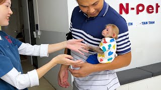 Dad took Bibi to the hospital for a complete intestinal check up!