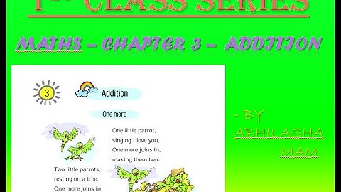 1st Class Series | Maths | Chapter 3 Part 1 - by Abhilasha mam