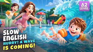 A Giant Wave Is Coming! Can Leo Escape! I Slow English Listening Story (A2)