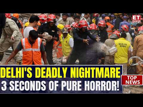 Delhi Building Collapse News: Chilling CCTV Shows Satya Niketan PG Crash Into Rubble In Seconds