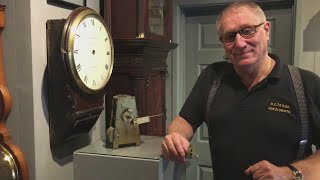 A Very Rare English Drop Dial Clock