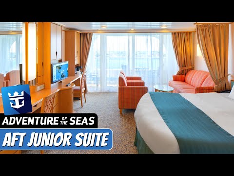 Adventure of the Seas Aft-Facing Junior Suite walkthrough tour