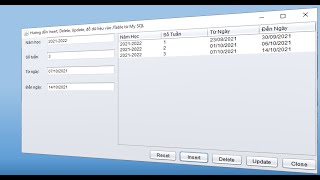 Java NetBeans: Project hướng dẫn Insert, Delete, Update, đỗ dữ liệu vào JTable từ My SQL
