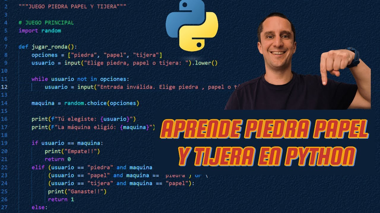 Programé Piedra Papel o Tijera en Python… ¡con marcador! 🧠 - YouTube