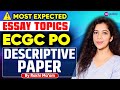 Most Expected Essay Topics for ECGC PO Descriptive Paper by Rakhi Ma’am