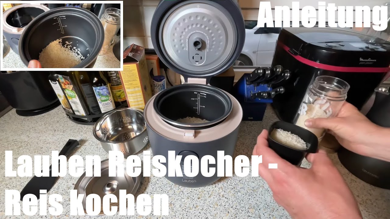 Reis kochen mit Lauben Low Sugar Rice Cooker Reiskocher Kalorienarmen