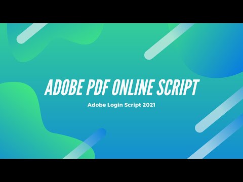 Adobe PDF Login Script 2021