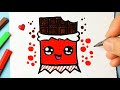 Como desenhar Barra de Chocolate | Desenhos Kawaii - Desenho para Desenhar