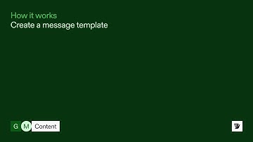 How to create message templates