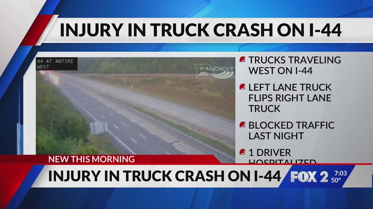 Major traffic delays after two semis collide on I-44 near Eureka