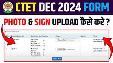 CTET December 2024 Photo/Signature Upload Kaise Kaise Kare||CTET December 2024 Photo/Sign Resize
