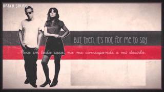 She &amp; Him - It&#39;s Not For Me To Say - Lyrics &amp; Subtítulos en Español