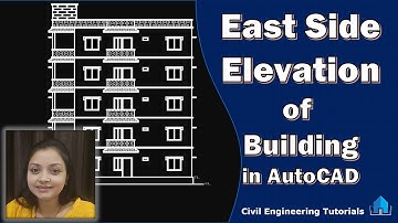 How to draw East Side Elevation of a Multi Storey-Building in AutoCAD || Building #2
