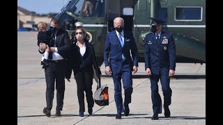 President Joe Biden and his son Hunter Biden board Air Force One en route Wilmington, Delaware