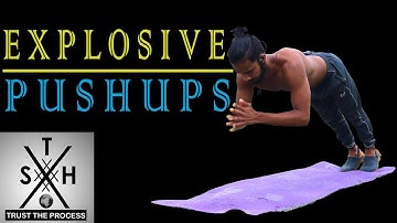 How To Do Explosive Push Ups For Beginners - Push Ups Variations (one clap push up) | Progression