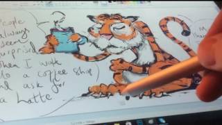 Shed tiger. Surface Pro and MS Paint.