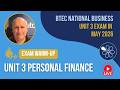 Unit 3 Exam Warmup for Personal Finance | BTEC National Business May 2026