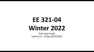 EE 321 - Lec 21 - 22_02_25 - Ch 4 (Logic Gates)