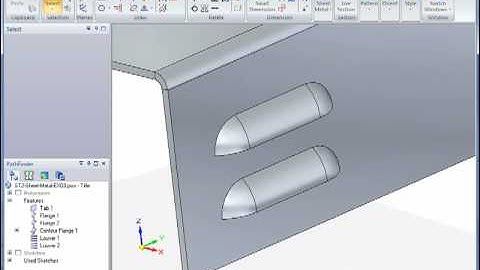 Solid Edge Sheet Metal Tutorial : How To Create A Louver