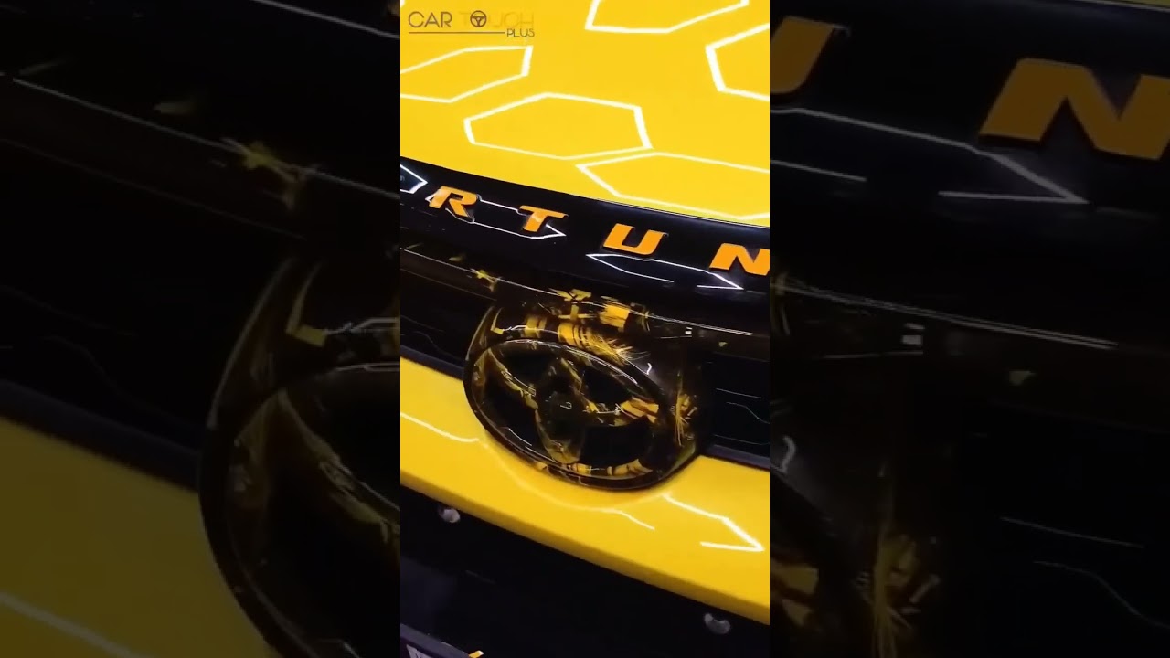 modified GT look fortuner😈 || yellow💛 fortuner wrap💀 #modified #automobile#fortuner #gtsport#yellow
