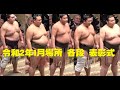 十両以下各段優勝力士表彰式 照ノ富士・魁渡・勇麿・宇良・二本柳 令和2年1月場所千秋楽