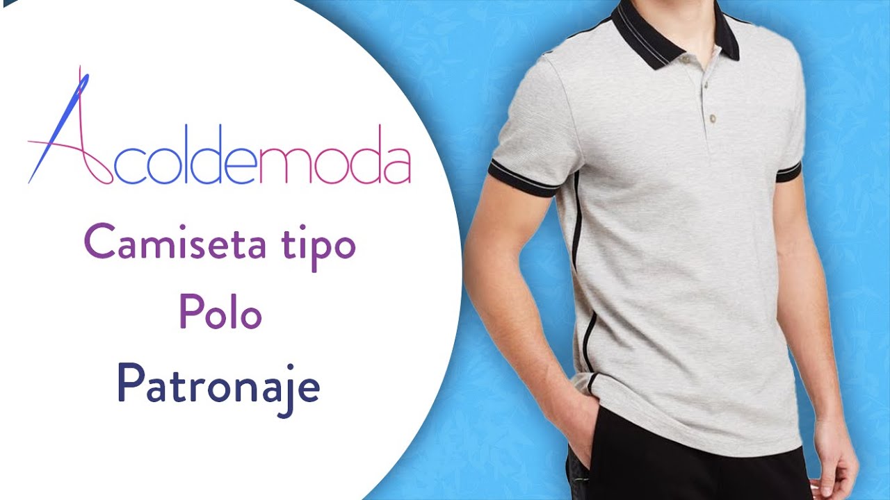 Patronaje de CAMISETA TIPO POLO MASCULINA - DIY - Paso a paso