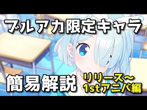 【ブルアカ】ブルアカ限定キャラ簡易解説！ ～リリース～1stアニバまで編～ 【ブルーアーカイブ】【ゆっくり】