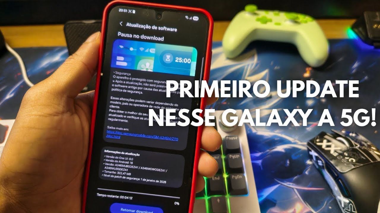 CHEGOU NO ZTO BRASIL! NOVA ATUALIZAÇÃO DE JANEIRO DE 2026 PARA ESSE GALAXY A 5G - primeiro do ano!