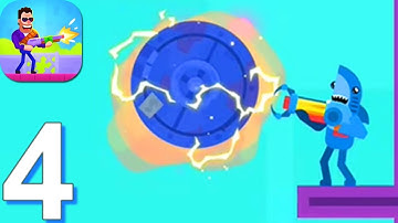 Hitmasters - Gameplay Walkthrough Part 4 Gravity Mode Levels 1-15 + Boss Fight (Android,iOS)